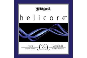 Изображение D'Addario H510-4/4M Helicore - Комплект струн для виолончели 4/4, среднее натяжение