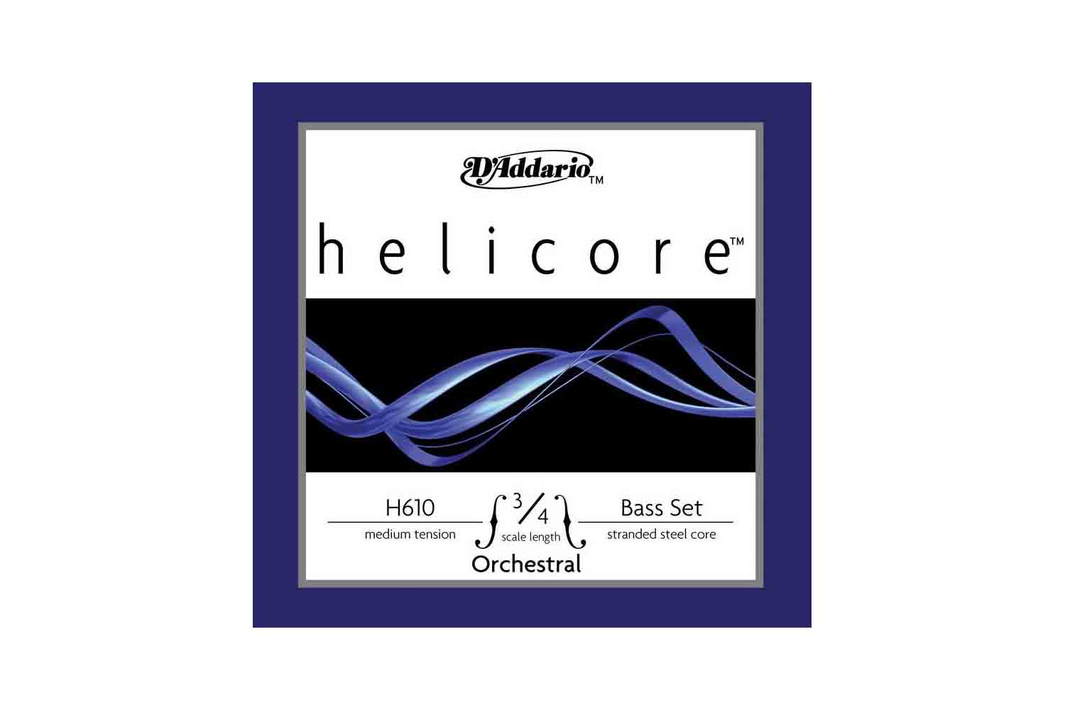 Струны для контрабаса D'Addario H610-3/4M Helicore Orchestral - Комплект струн для контрабаса 3/4 - фото 1