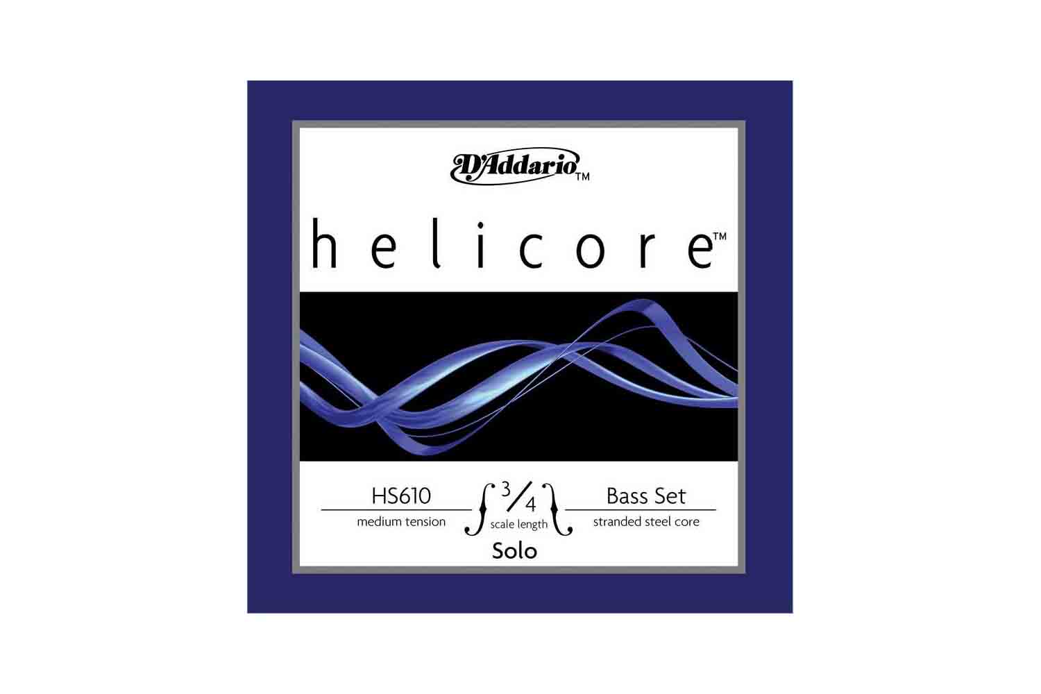 Струны для контрабаса D'Addario HS610-3/4M Helicore Solo - Комплект струн для контрабаса 3/4 - фото 1