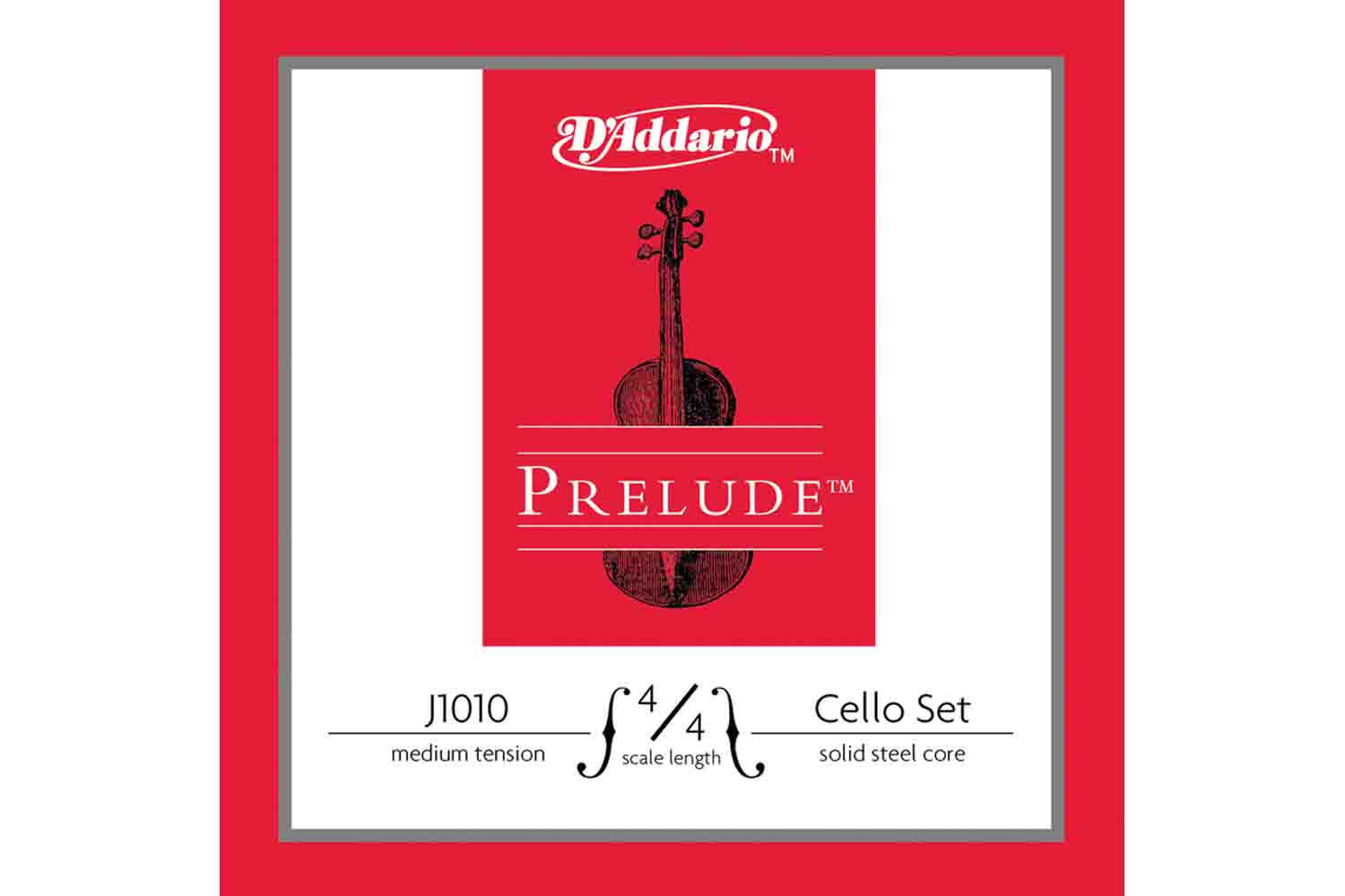  D'Addario J1010-4/4M-B10 Prelude - Струны для виолончели 4/4, среднее натяжение - фото 1