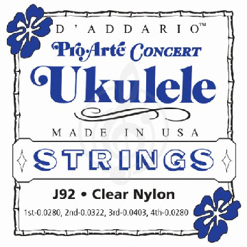 D'Addario J92 - струны для концертной укулеле, нейлон - фото 1 Струны для укулеле концерт D'Addario J92 - струны для концертной укулеле, нейлон - фото 1