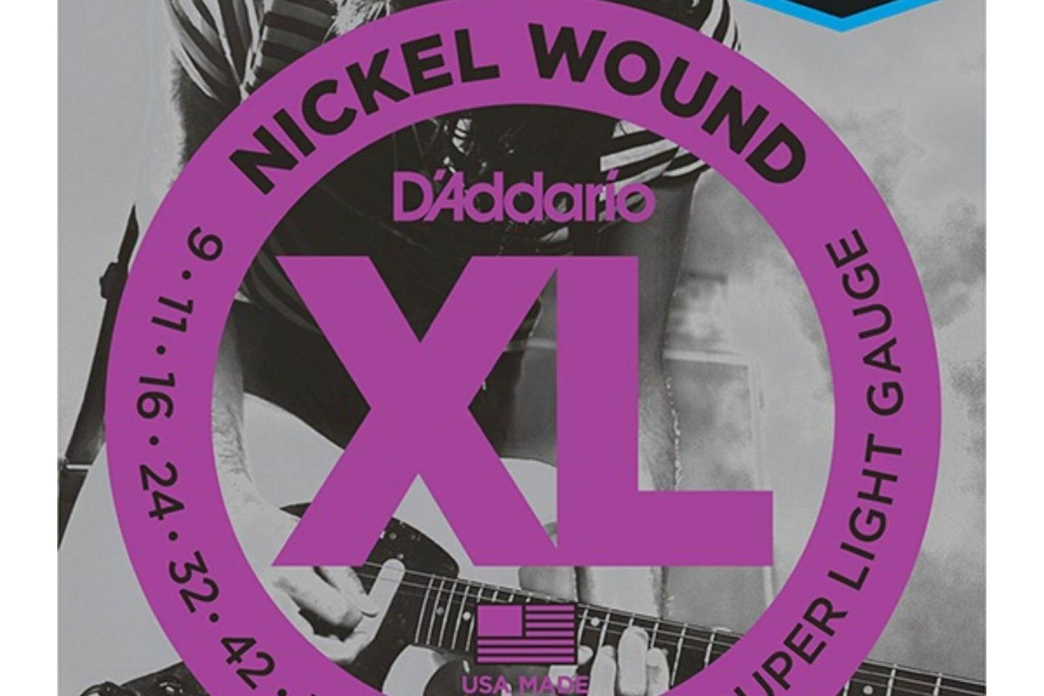 Струны для электрогитары D'Addario Nickel Wound Super Light 7-String 9-52 EXL120-7 XL Струны для 7-струнной электрогитары - фото 1