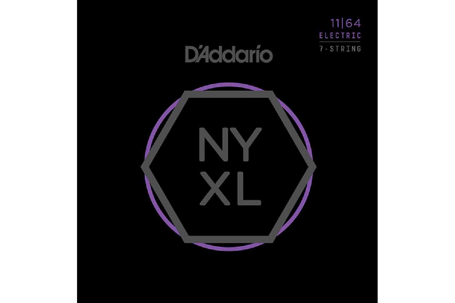 Струны для электрогитары D'Addario NYXL1164 NYXL - Комплект струн для 7-струнной электрогитары - фото 1