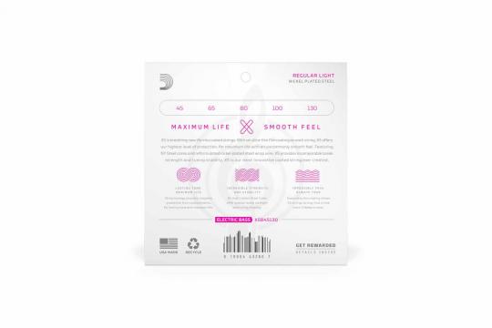Струны для бас-гитары D'Addario XSB45130 XS Nickel - Комплект струн для 5-струнной бас-гитары - фото 3
