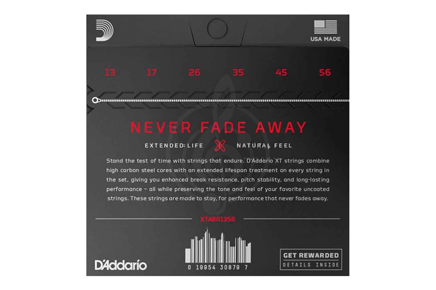 Струны для акустической гитары D'Addario XTABR1356 XT - Струны для акустической гитары 13-56 - фото 2