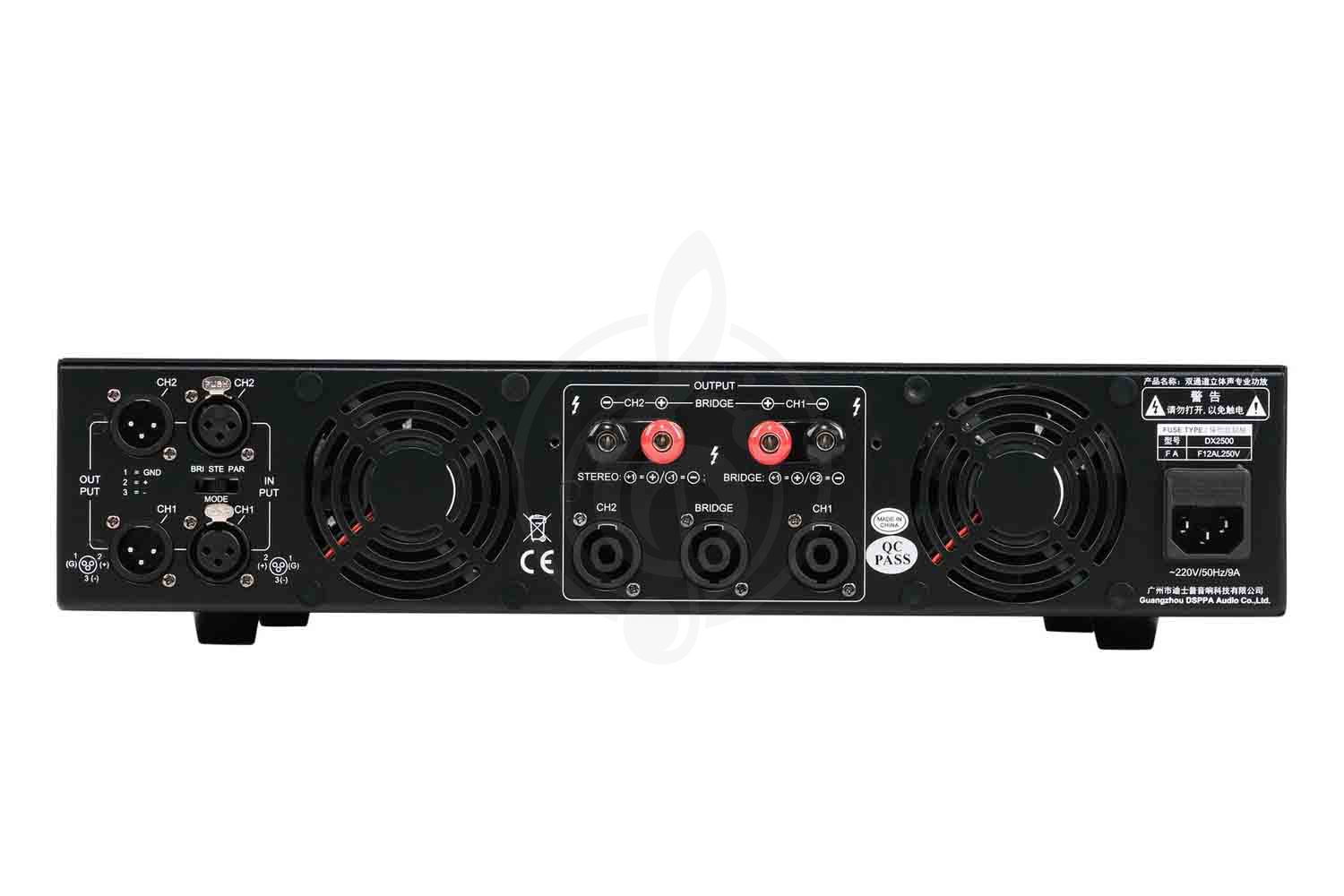 Аналоговый усилитель мощности DSPPA DX2500 - Усилитель мощности, 2х400 Вт - фото 5