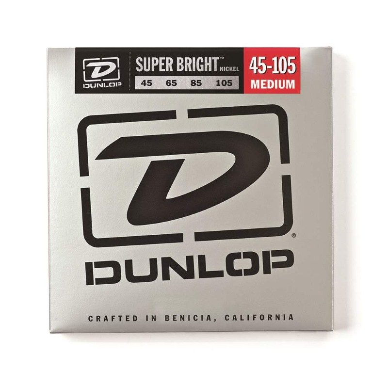 Струны для бас-гитары Dunlop DBSBN45105 Super Bright - Комплект струн для бас-гитары, никелированные, Medium, 45-105 - фото 1