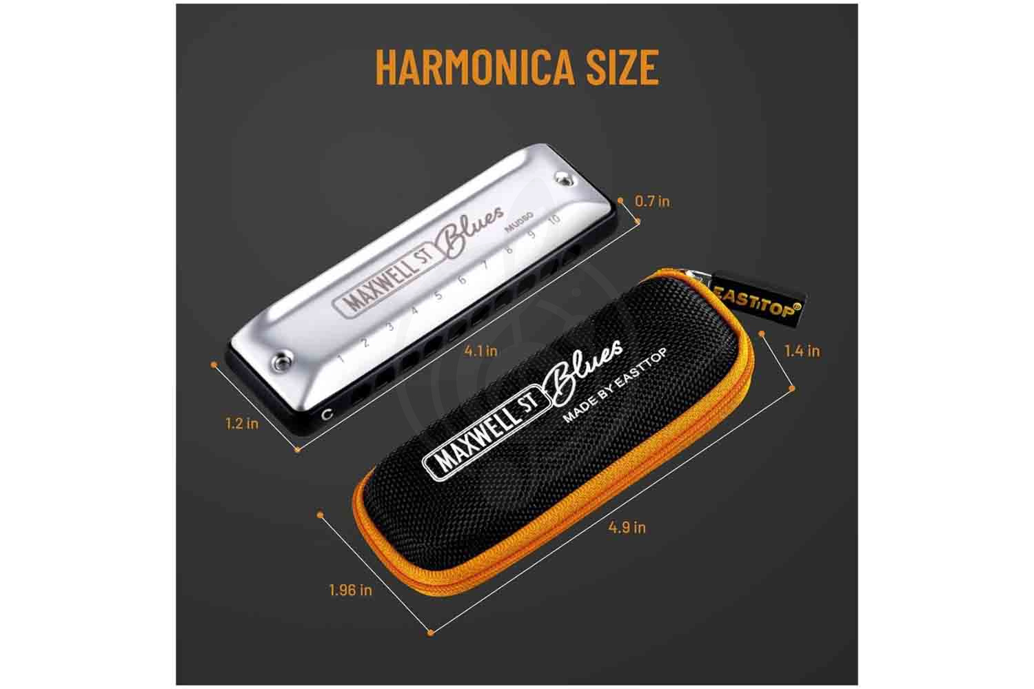 Диатоническая губная гармошка EASTTOP MS030 C (Maxwell ST) - Диатоническая губная гармошка - фото 12