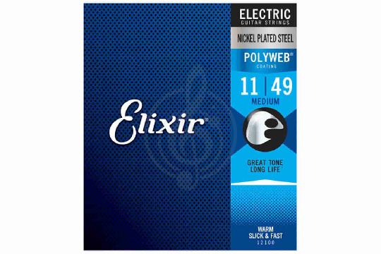 Elixir 12100 POLYWEB - Струны для электрогитары 11-49 - фото 1 Струны для электрогитары Elixir 12100 POLYWEB - Струны для электрогитары 11-49 - фото 1