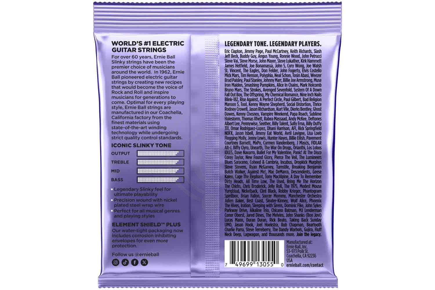 Струны для электрогитары ERNIE BALL 2219 Nickel Wound Silky Slinky - Струны для эл.гитары - фото 2
