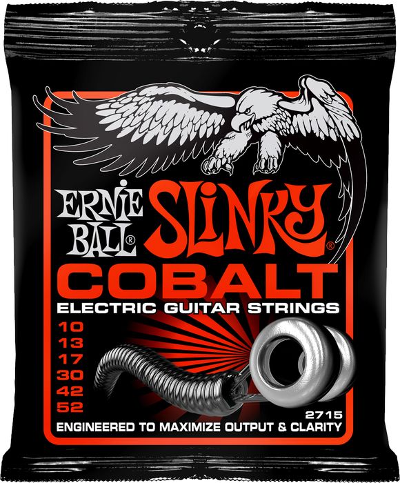 Струны для электрогитары Ernie Ball 2715 струны для эл.гитары Cobalt Electric Skinny Top Heavy Bottom Slinky (10-52) - фото 1