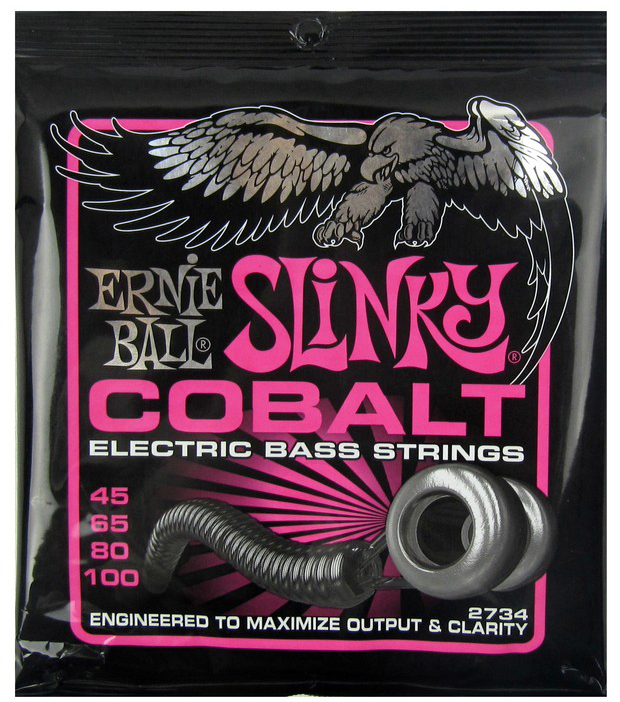 Струны для бас-гитары Ernie Ball 2734 струны для бас-гитары Cobalt Bass Super Slinky (45-65-80-100)  - фото 1