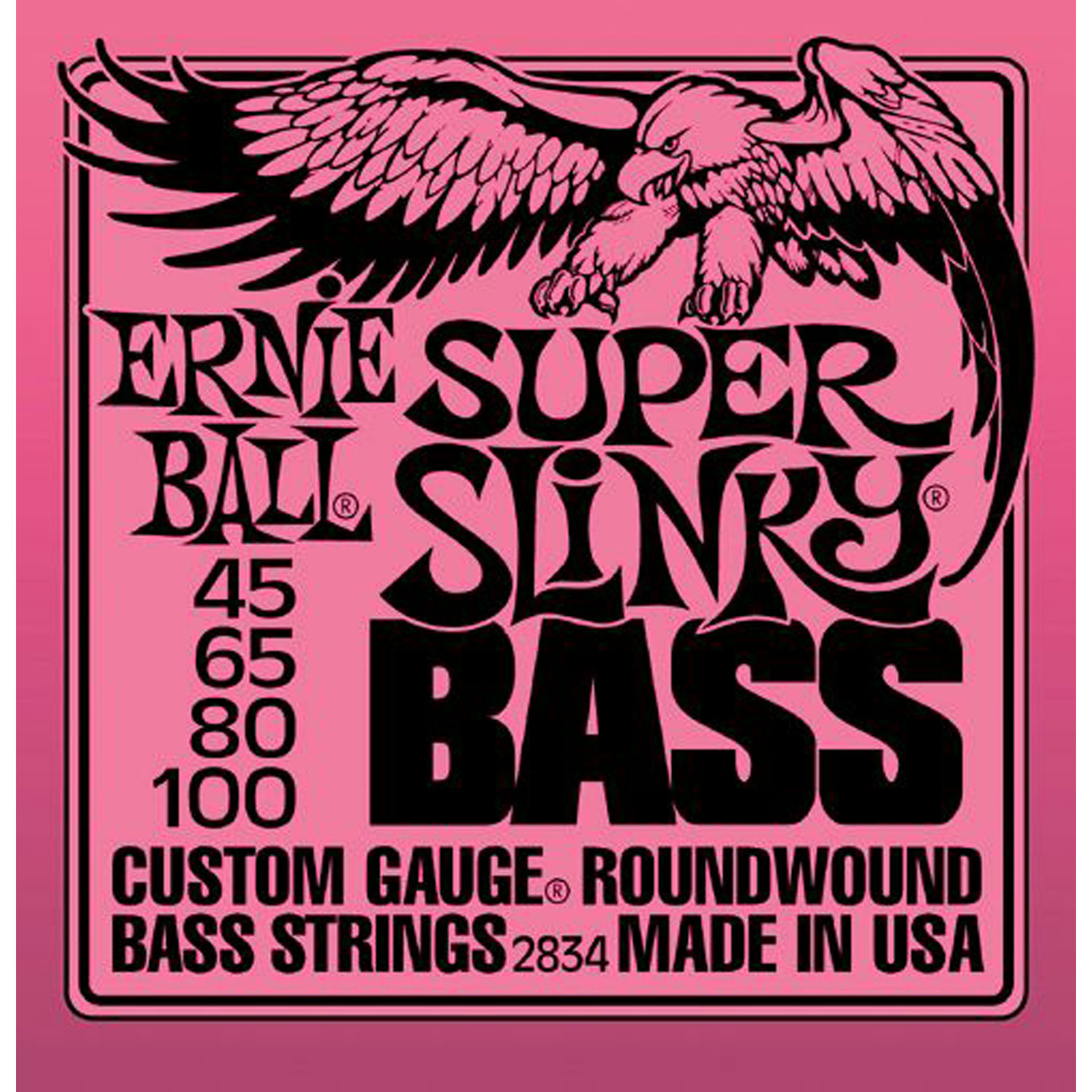 Струны для бас-гитары Ernie Ball 2834 струны для бас гитары Super 45-100 - фото 1