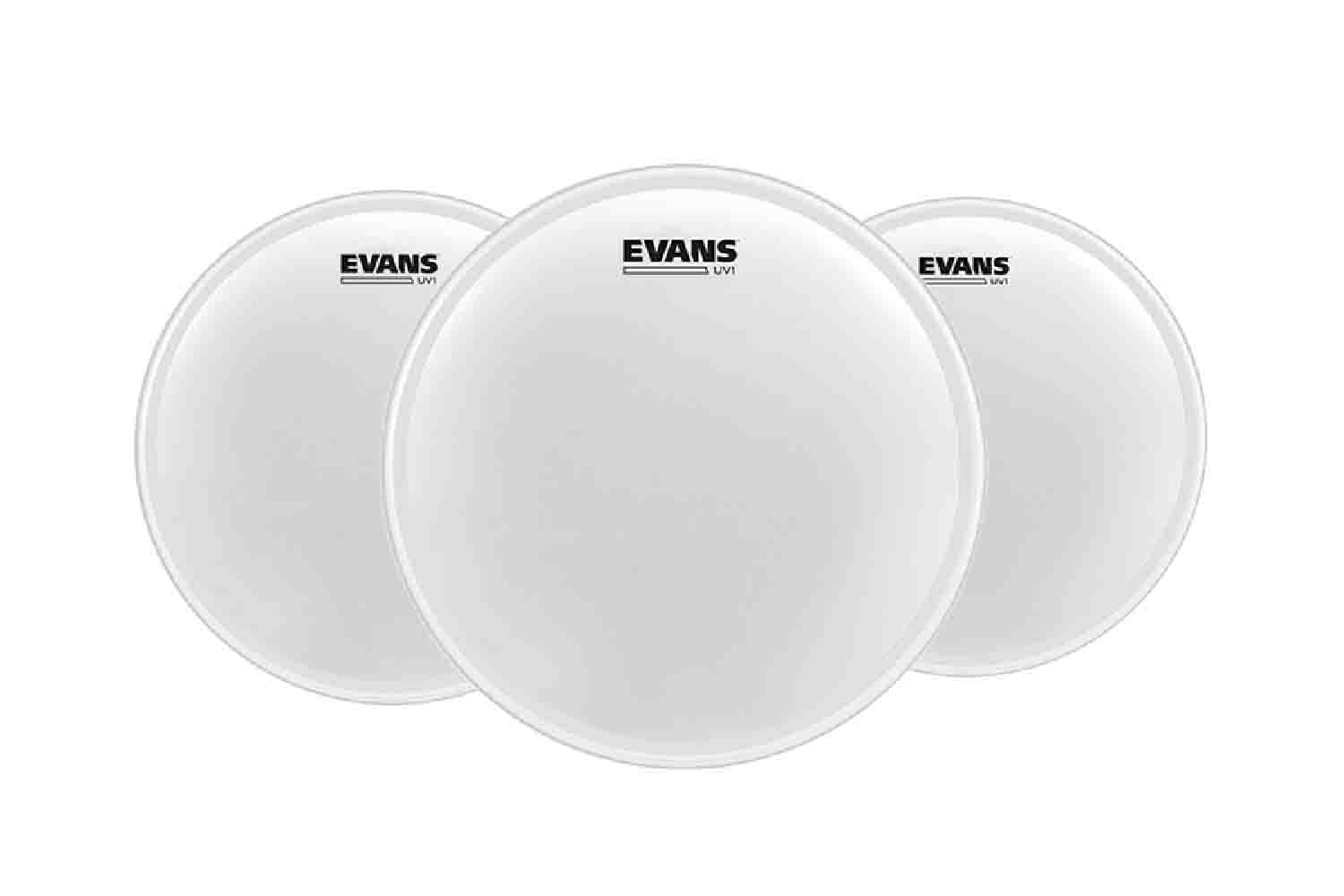 Пластик в комплекте Evans ETP-UV1-R UV1 Coated Tom Rock - Набор пластиков для том барабана 10, 12, 16" - фото 1