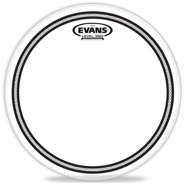 Пластик для томов EVANS TT12EC2S - Двухслойный прозрачный пластик 12", предназначен для тома и малого барабана. - фото 1