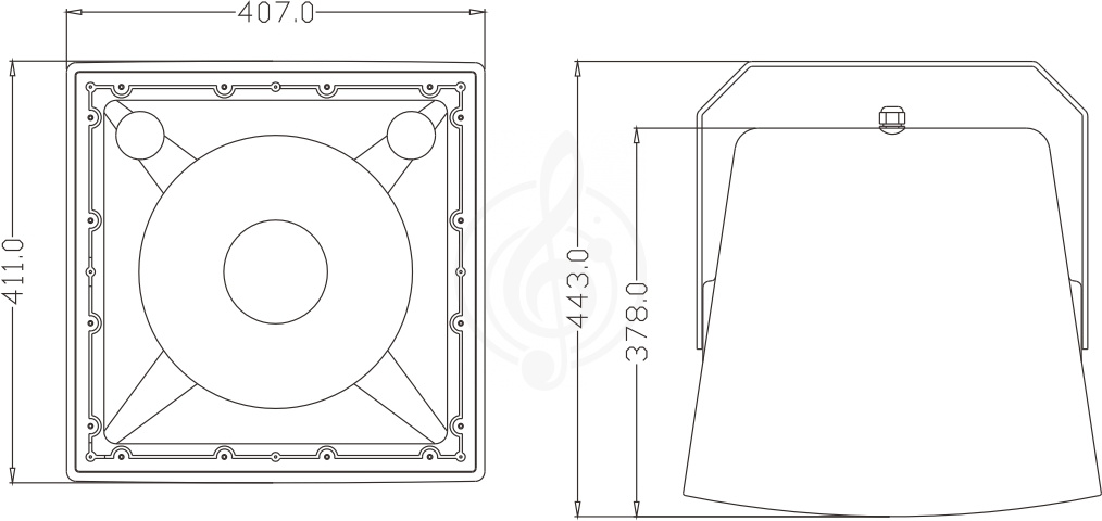  FDB LT212T - Всепогодная рупорная акустическая система 50W/100W/200W/OFF/8 Om 300W - фото 2