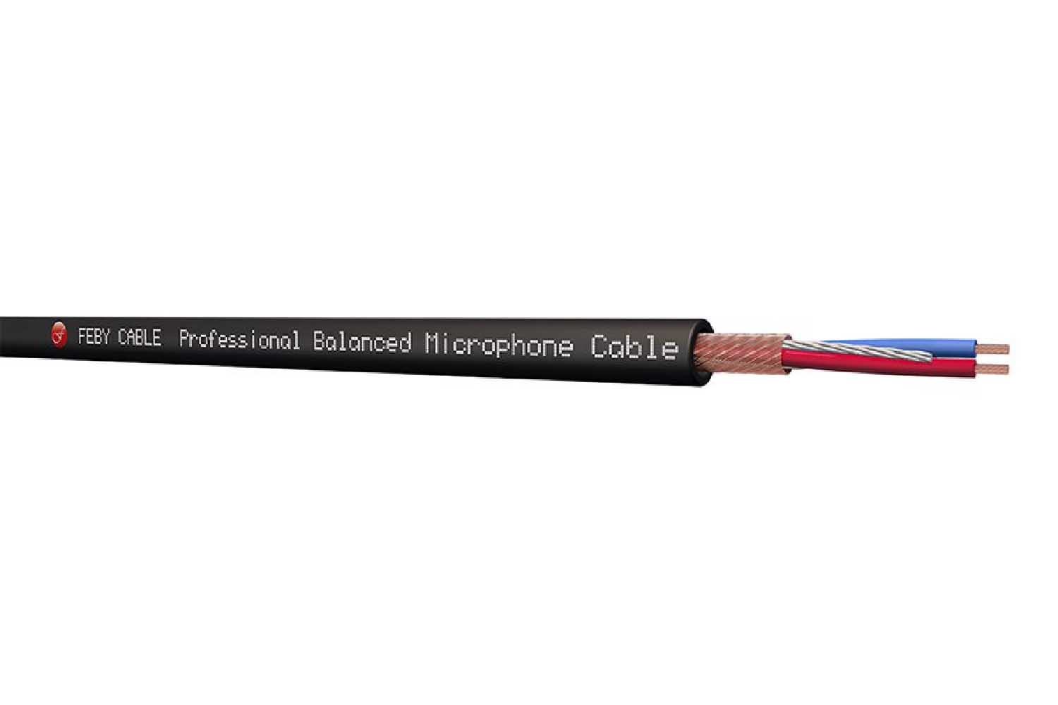 Микрофонный кабель (м) Feby Cable FC222BK-50 - Кабель микрофонный балансный - фото 1