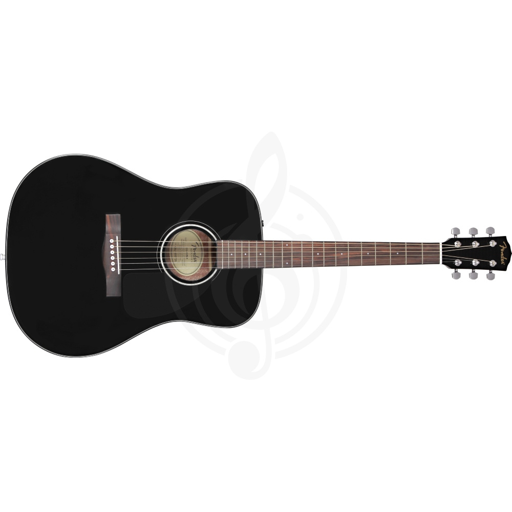 Акустическая гитара FENDER CD-60 DREADNOUGHT BLACK акустическая гитара - фото 6