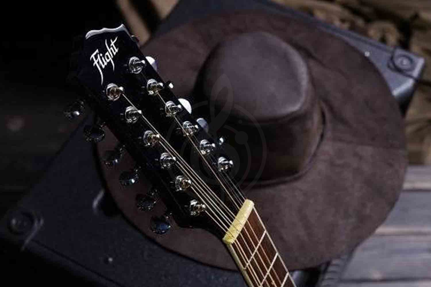 Электроакустическая гитара FLIGHT D-200/12 BK EQ - Элекстроакустическая гитара - фото 2