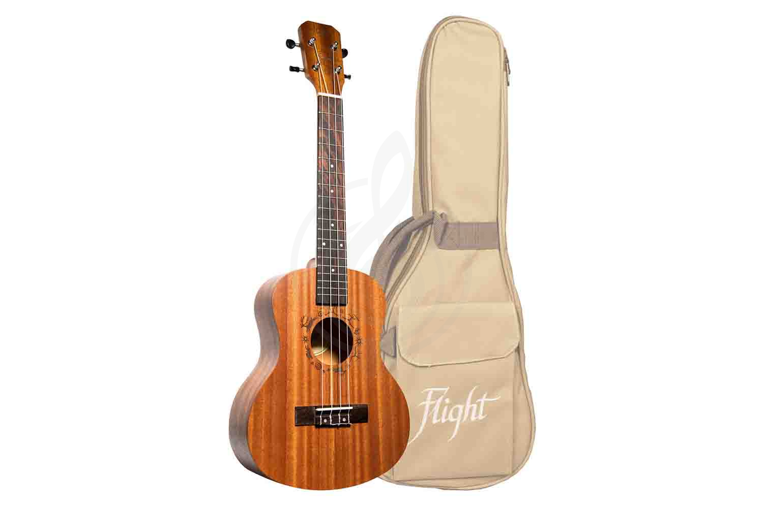 Укулеле тенор FLIGHT NUT 310 - укулеле, тенор, корпус - сапеле, чехол в комплекте - фото 7