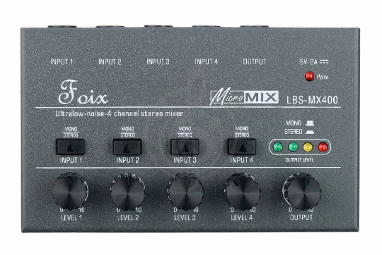 Аналоговый микшер Foix LBS-MX400 - Микшер, 4 канала - фото 1