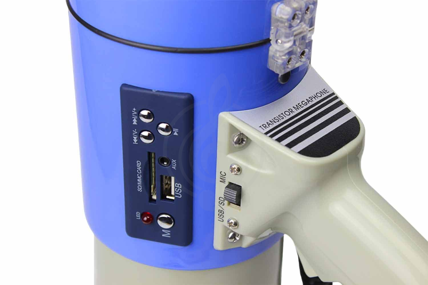 Мегафон громкоговоритель GrandVox ER-66 USB - мегафон ручной 50 W с аккумулятором в комплекте - фото 7
