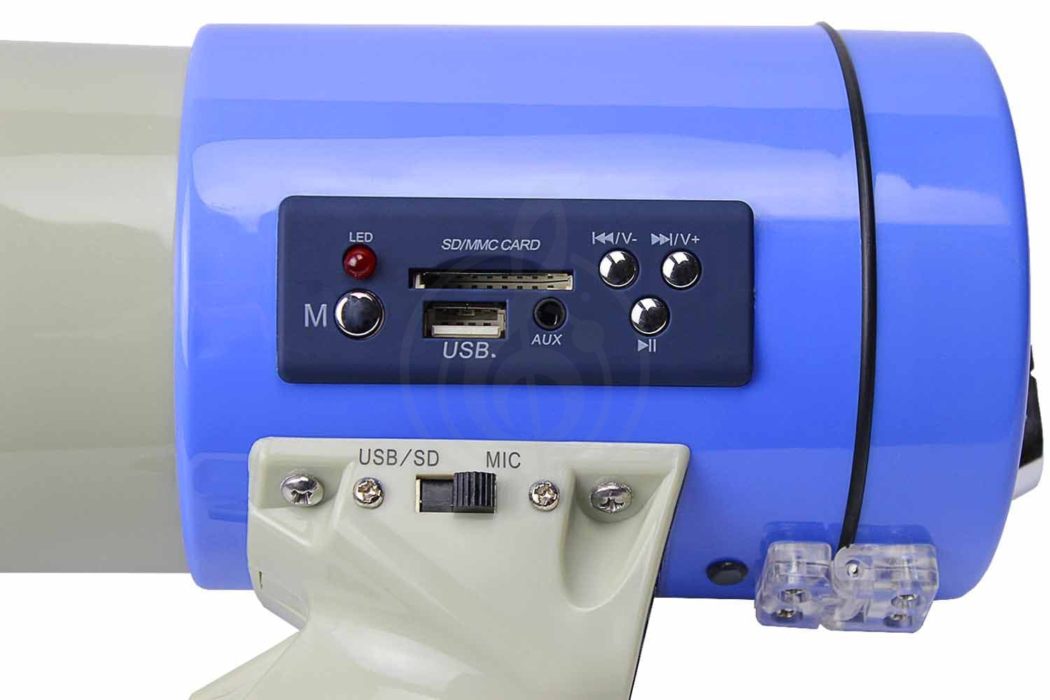 Мегафон громкоговоритель GrandVox ER-66 USB - мегафон ручной 50 W с аккумулятором в комплекте - фото 8