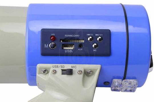 Мегафон громкоговоритель GrandVox ER-66 USB - мегафон ручной 50 W с аккумулятором в комплекте - фото 8