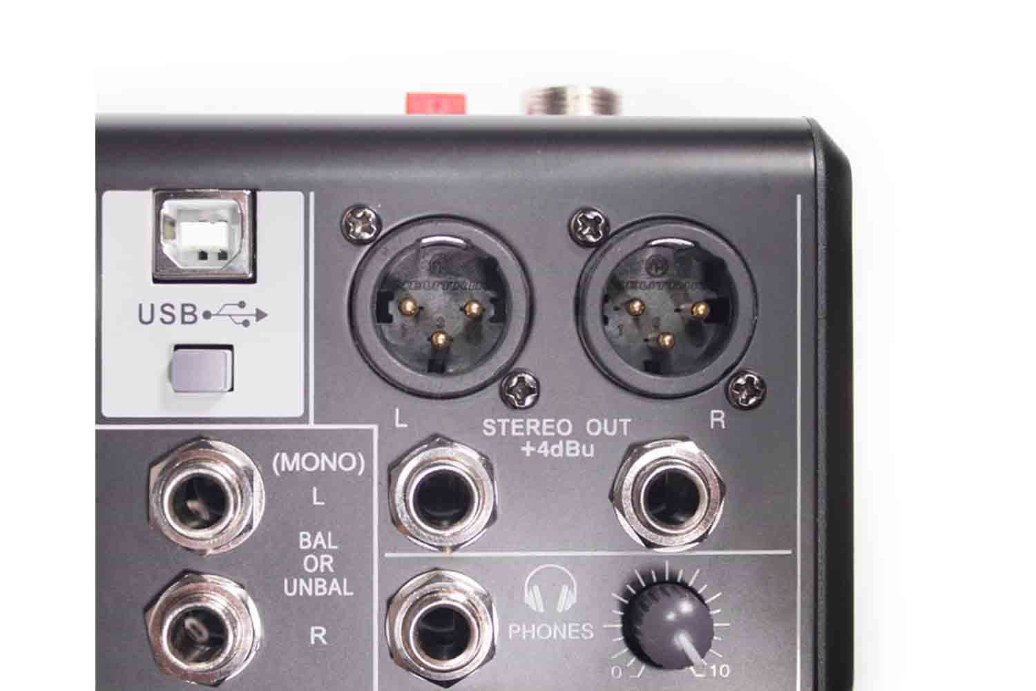 Аналоговый микшер GrandVox MC-04X USB Микшерный пульт аналоговый  - фото 2