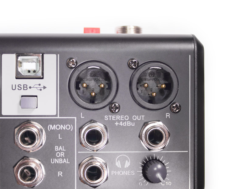 Аналоговый микшер GrandVox MC-08X USB Микшерный пульт аналоговый  - фото 3