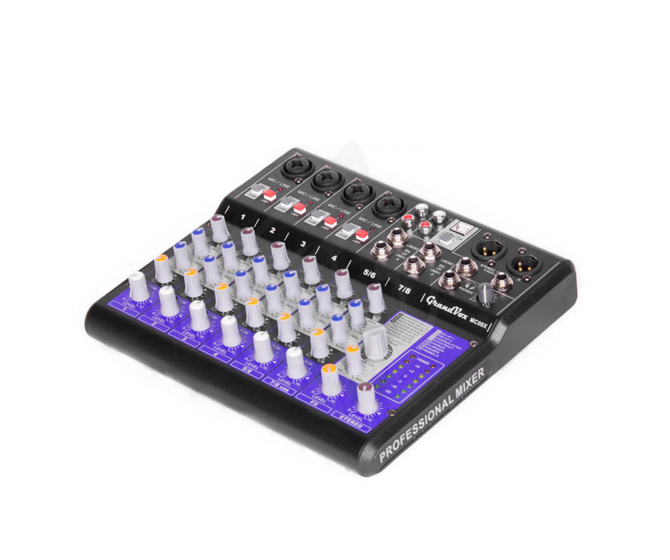Аналоговый микшер GrandVox MC-08X USB Микшерный пульт аналоговый  - фото 6