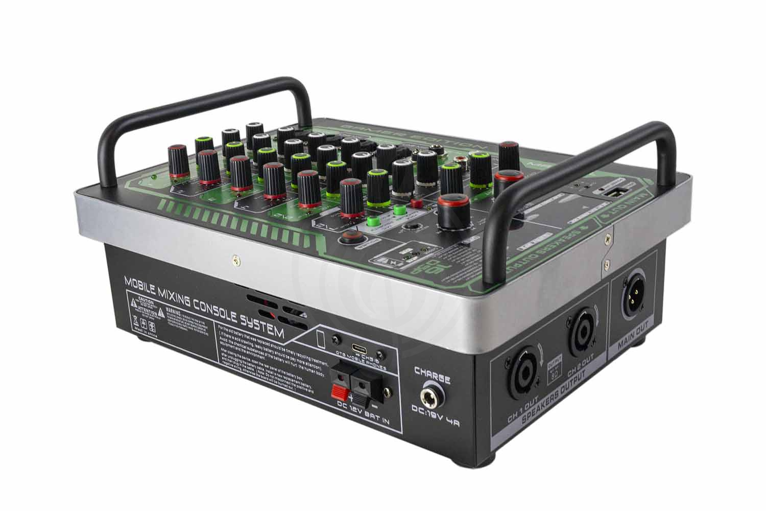 Активный микшер GrandVox MP8X - Активный микшерный пульт с аккумулятором - фото 5