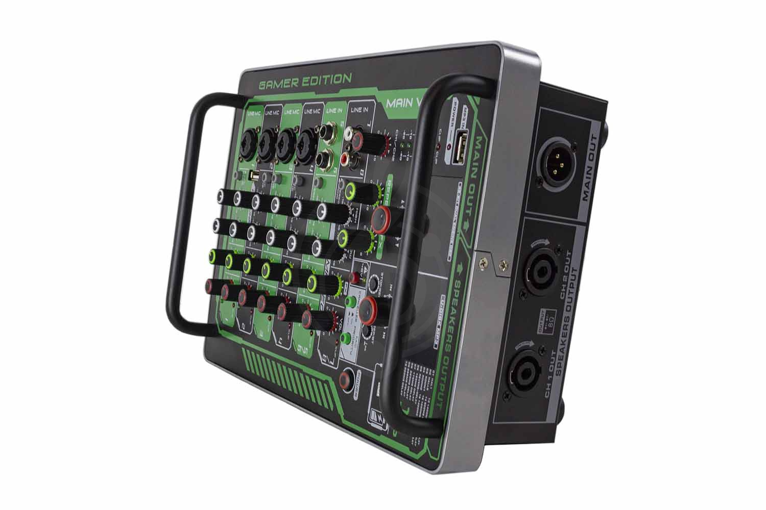 Активный микшер GrandVox MP8X - Активный микшерный пульт с аккумулятором - фото 6