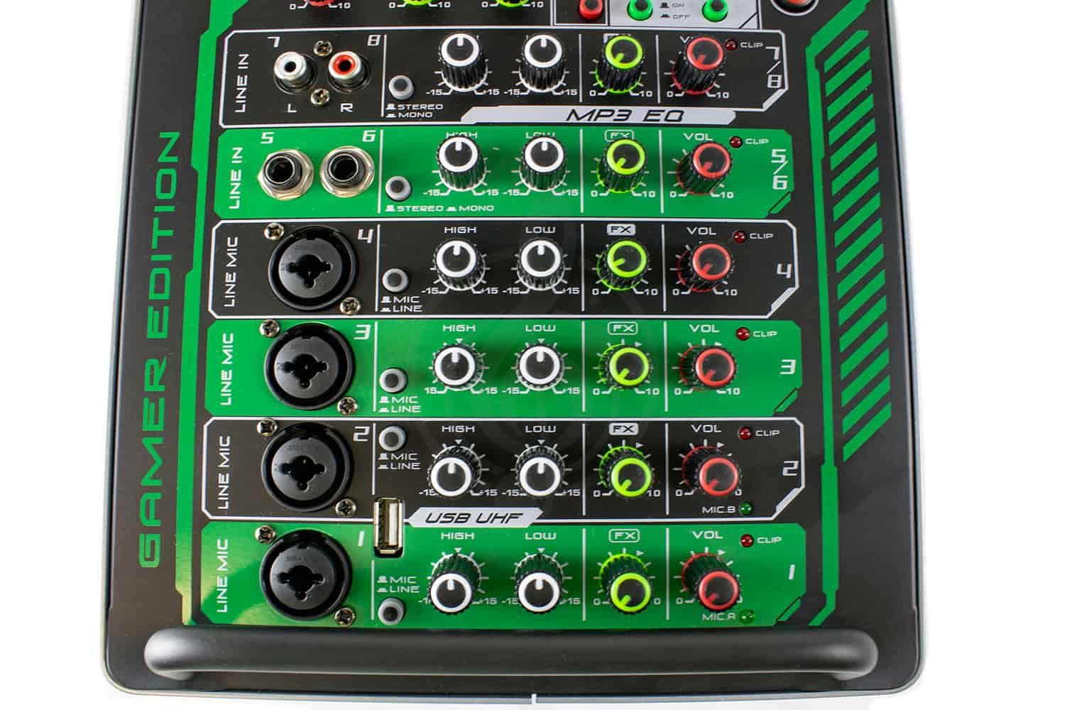 Активный микшер GrandVox MP8X - Активный микшерный пульт с аккумулятором - фото 13