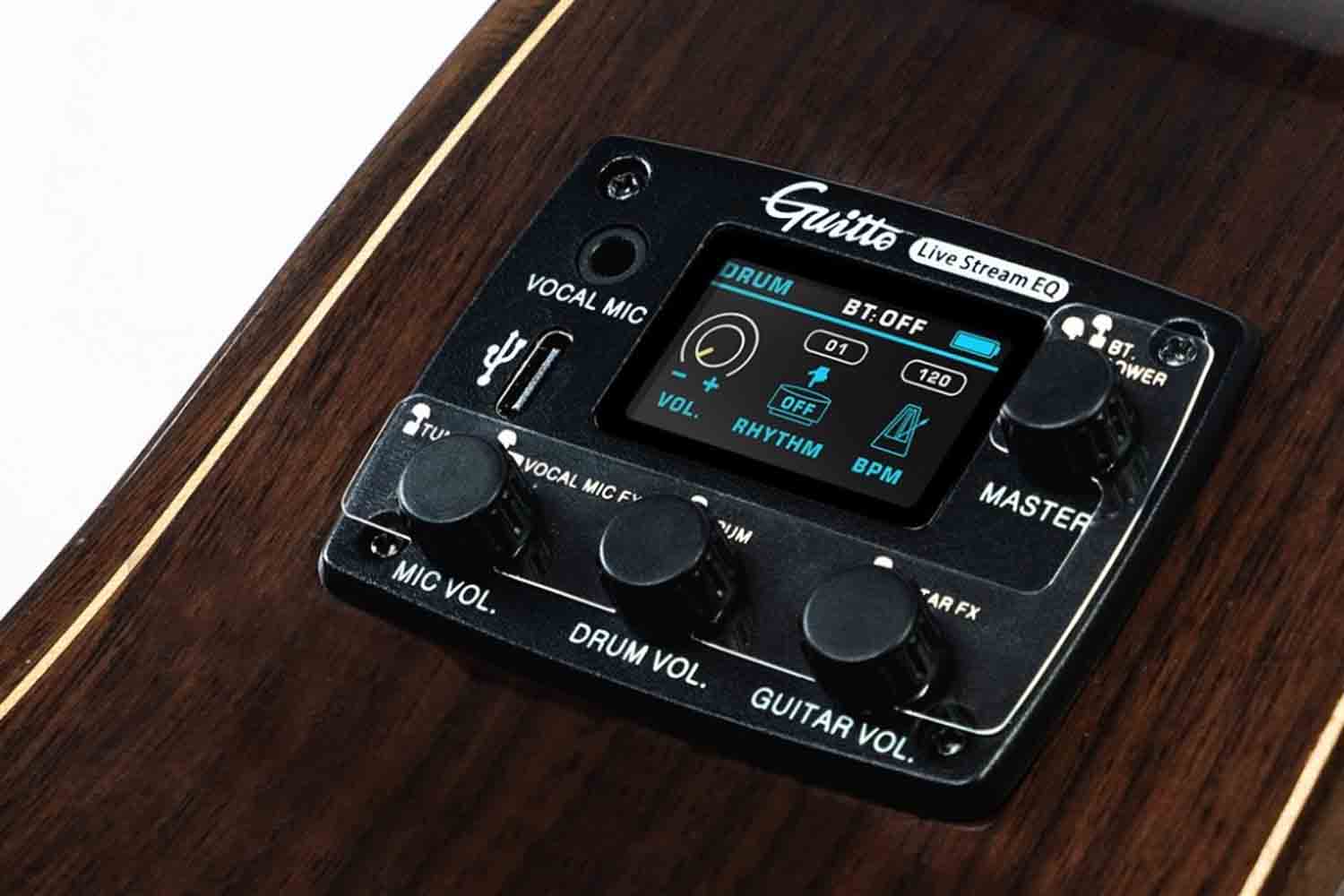 Звукосниматель для акустической гитары Guitto GGP-05 - Звукосниматель для акустической гитары, с вибродинамиком - фото 1