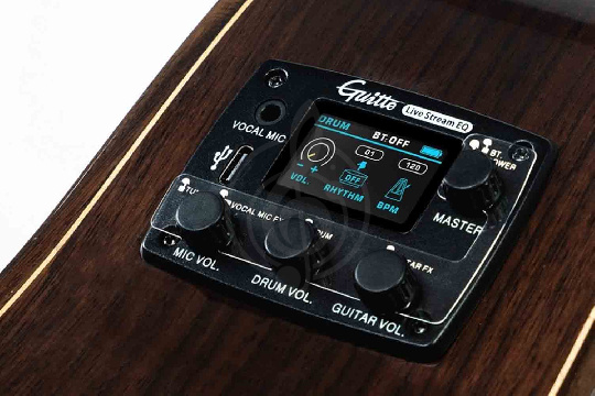 Звукосниматель для акустической гитары Guitto GGP-05 - Звукосниматель для акустической гитары, с вибродинамиком - фото 1