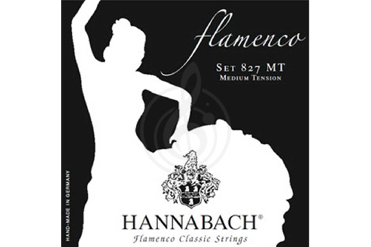 Струны для классической гитары Hannabach 827MT Black FLAMENCO - Комплект струн для классической гитары желтый нейлон/посеребренные - фото 1