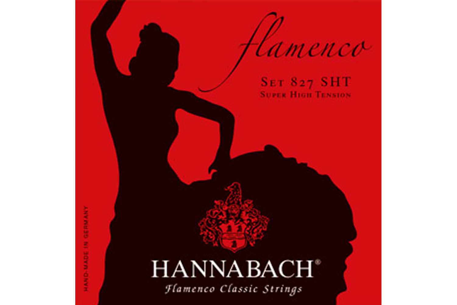 Струны для классической гитары Hannabach 827SHT Red FLAMENCO - Комплект струн для классической гитары желтый нейлон/посеребренные - фото 1