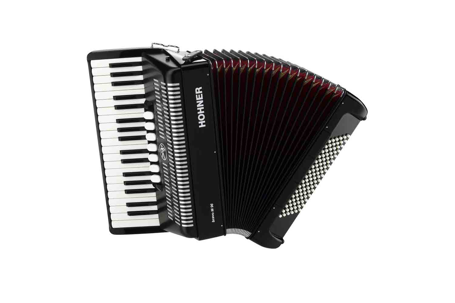 Аккордеон 7/8 Hohner A1672 (A4072) BRAVO III 96 Black Аккордеон - фото 1