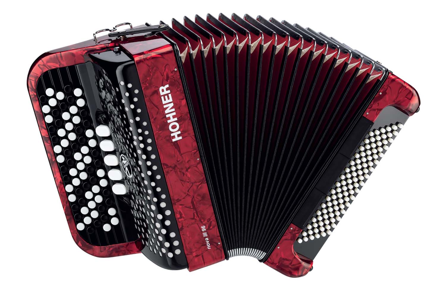  Hohner A4273 NOVA III 96 RED Аккордеон кнопочный - фото 1
