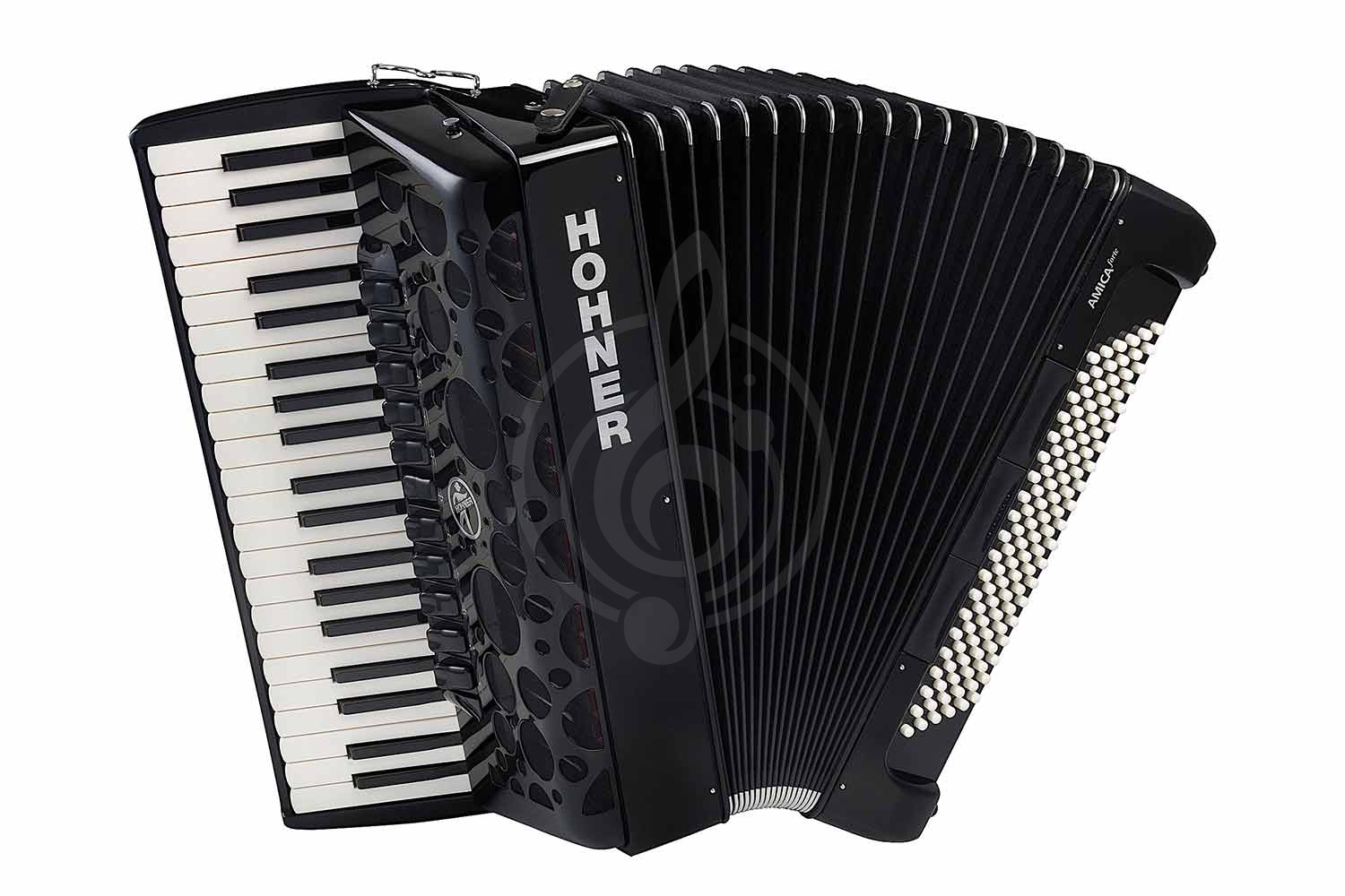 Аккордеон 4/4 HOHNER Amica Forte IV 120 black - Аккордеон 4/4 Хонер - фото 1