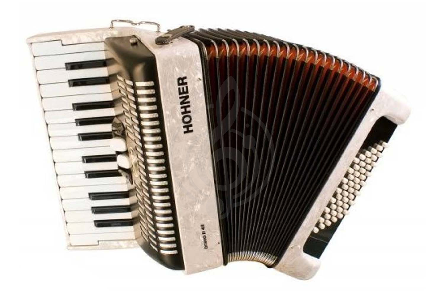 Аккордеон 1/2 HOHNER Bravo II 48 white - Аккордеон 1/2 Хонер - фото 1
