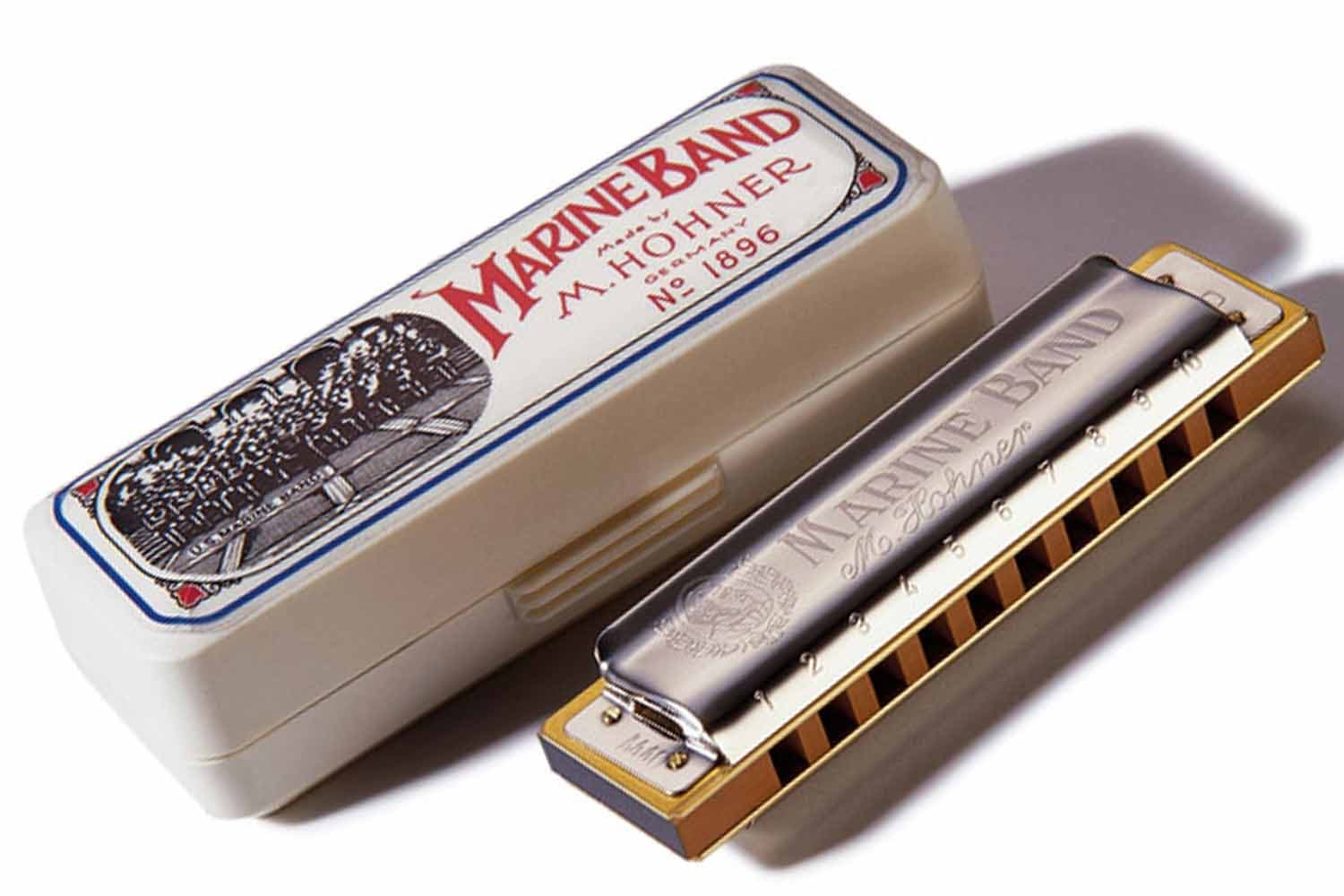 Диатоническая губная гармошка HOHNER M1896106 Marine Band Classic A-major Губная гармошка - фото 1