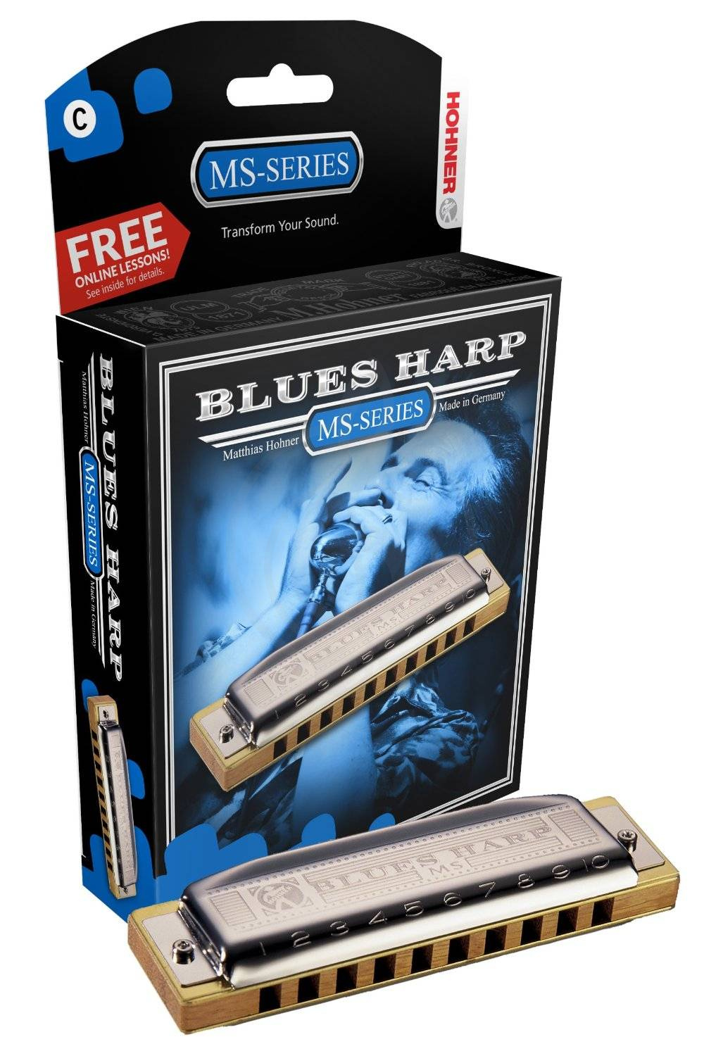 Диатоническая губная гармошка HOHNER M533016X - Blues Harp C-major Губная гармошка (+ курс уроков) - фото 4