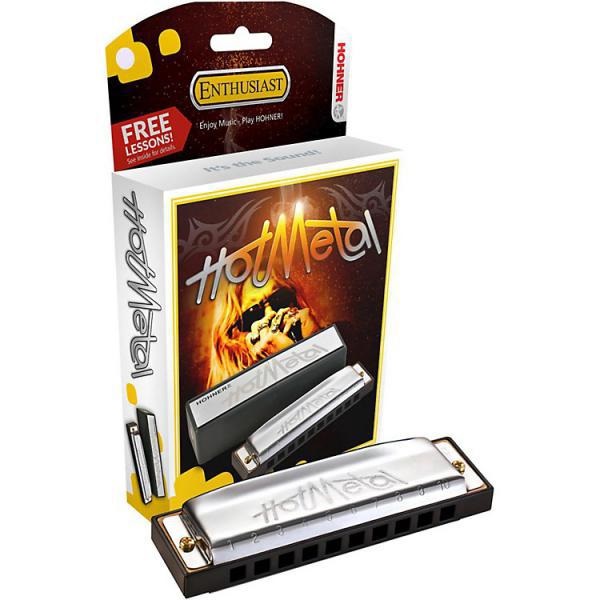 Диатоническая губная гармошка HOHNER M57201x Hot Metal C-major Губная гармошка (+ курс уроков) - фото 1