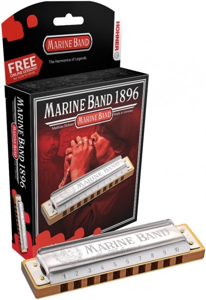 Диатоническая губная гармошка HOHNER Marine Band 1896/20 C (M189693X) - губная гармоника Richter Classic (+ курс уроков) - фото 1