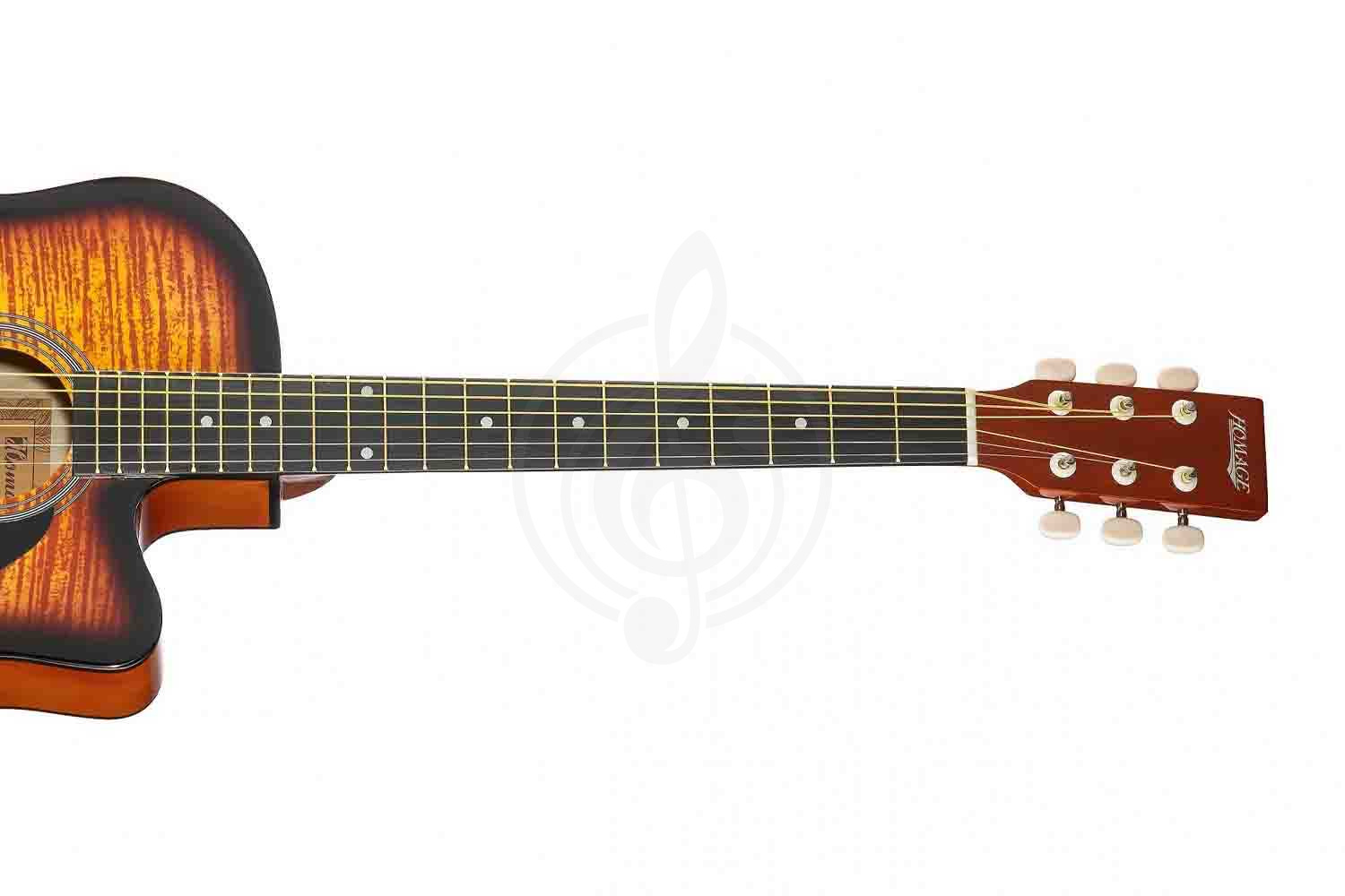Акустическая гитара HOMAGE LF-3800CT-SB Фольковая 6-струнная гитара 38" с вырезом - фото 4