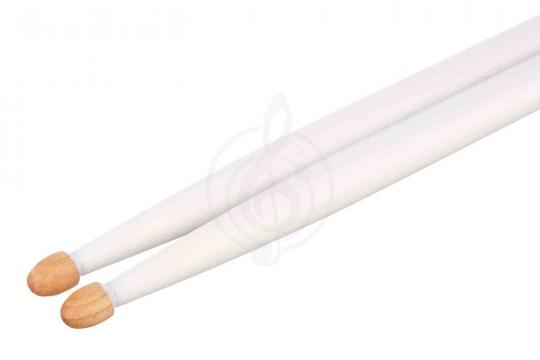 Барабанные палочки HUN 10103004 Colored Series QI 5A WHITE - Барабанные палочки, орех гикори, белые - фото 3