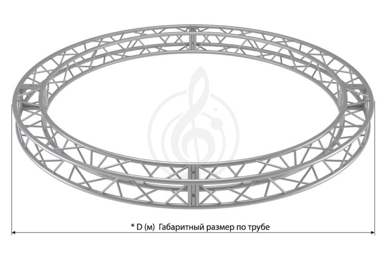  IMLIGHT Q25/31-D2 Круг квадратной конфигурации диаметром 2м, 250x250мм, d40x2 \ d16x2мм. Крепежный р - фото 1