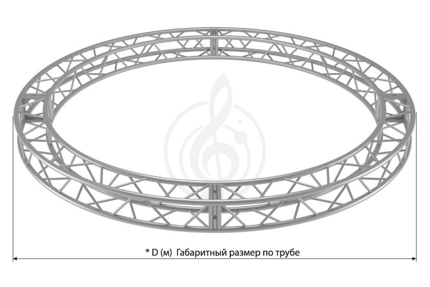  IMLIGHT Q25/31-D3 Круг квадратной конфигурации диаметром 3м, 250x250мм, d40x2 \ d16x2мм. Крепежный р - фото 1